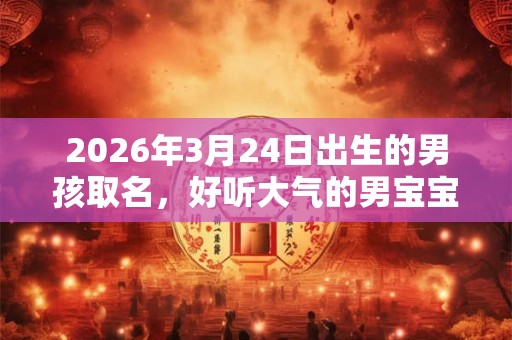 2026年3月24日出生的男孩取名，好听大气的男宝宝名字？