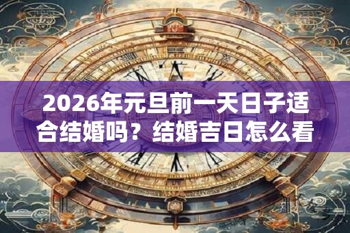 2026年元旦前一天日子适合结婚吗?结婚吉日怎么看? 2026年元旦前一天日子适合结婚吗?结婚吉日怎么看?
