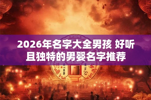 2026年名字大全男孩 好听且独特的男婴名字推荐