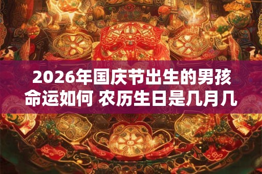 2026年国庆节出生的男孩命运如何 农历生日是几月几号