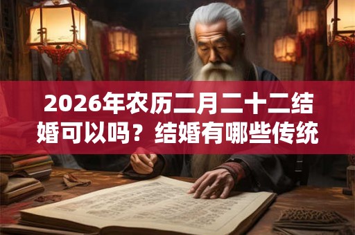 2026年农历二月二十二结婚可以吗？结婚有哪些传统的习俗？