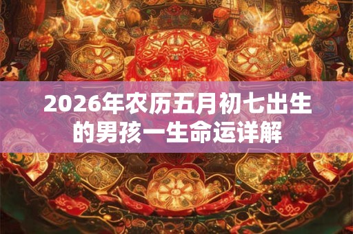 2026年农历五月初七出生的男孩一生命运详解 2026年农历五月初七出生的男孩一生命运详解