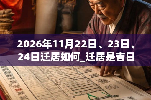 2026年11月22日、23日、24日迁居如何_迁居是吉日吗 2026年11月22日、23日、24日迁居如何_迁居是吉日吗