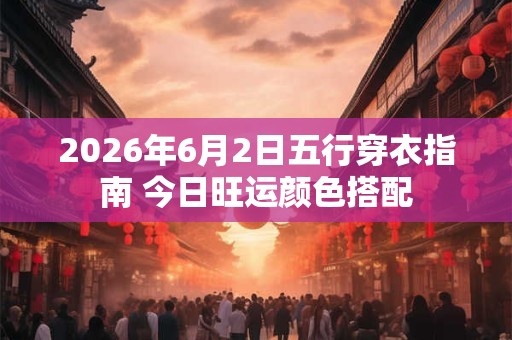2026年6月2日五行穿衣指南 今日旺运颜色搭配 2026年6月2日五行穿衣指南 今日旺运颜色搭配