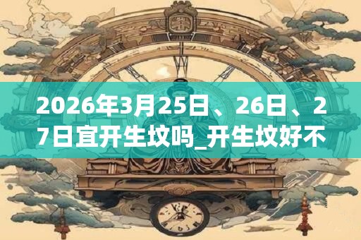 2026年3月25日、26日、27日宜开生坟吗_开生坟好不好