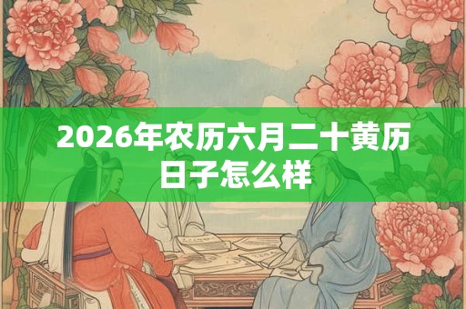 2026年农历六月二十黄历日子怎么样