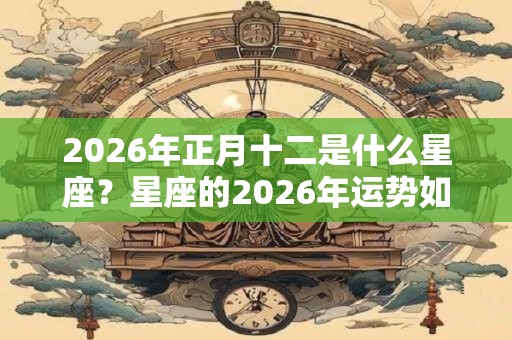 2026年正月十二是什么星座？星座的2026年运势如何？