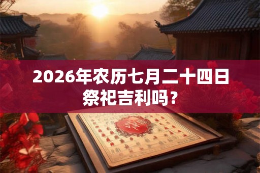 2026年农历七月二十四日祭祀吉利吗？