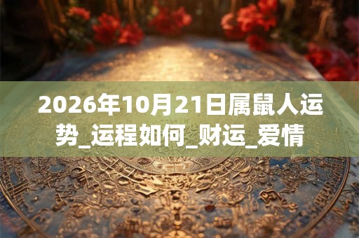 2026年10月21日属鼠人运势_运程如何_财运_爱情 2026年10月21日属鼠人运势_运程如何_财运_爱情