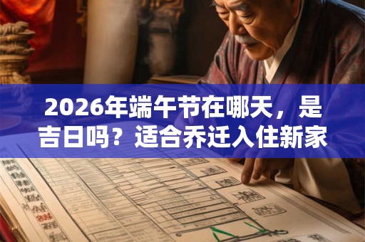 2026年端午节在哪天，是吉日吗？适合乔迁入住新家吗？