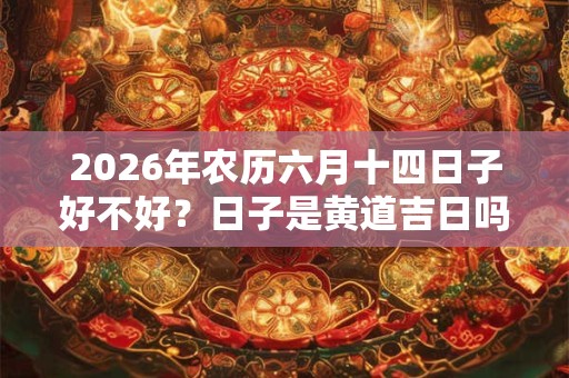 2026年农历六月十四日子好不好?日子是黄道吉日吗? 2026年农历六月十四日子好不好?日子是黄道吉日吗?