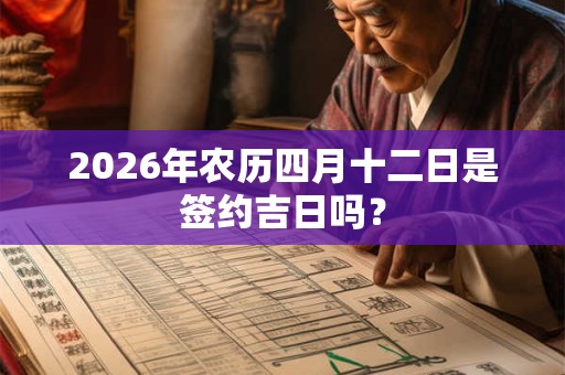 2026年农历四月十二日是签约吉日吗? 2026年农历四月十二日是签约吉日吗?