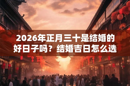 2026年正月三十是结婚的好日子吗？结婚吉日怎么选择？