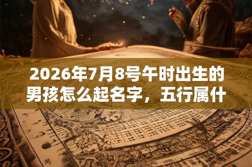 2026年7月8号午时出生的男孩怎么起名字，五行属什么