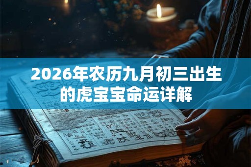 2026年农历九月初三出生的虎宝宝命运详解