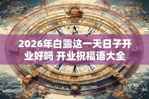 2026年白露这一天日子开业好吗 开业祝福语大全