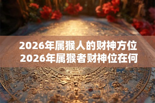 2026年属猴人的财神方位 2026年属猴者财神位在何处