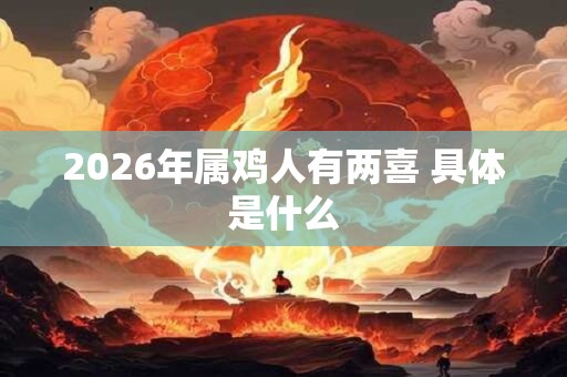 2026年属鸡人有两喜 具体是什么