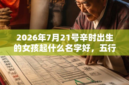 2026年7月21号辛时出生的女孩起什么名字好，五行是什么？