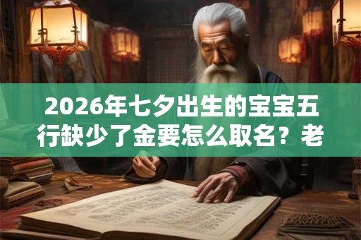 2026年七夕出生的宝宝五行缺少了金要怎么取名？老黄历卦象如何？