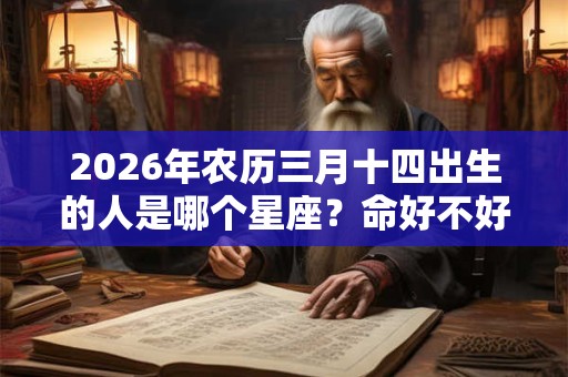 2026年农历三月十四出生的人是哪个星座？命好不好？
