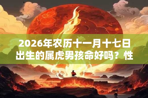 2026年农历十一月十七日出生的属虎男孩命好吗？性格怎么样？