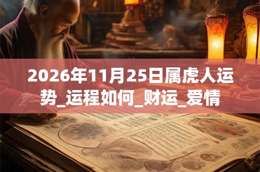 2026年11月25日属虎人运势_运程如何_财运_爱情