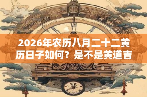 2026年农历八月二十二黄历日子如何？是不是黄道吉日？
