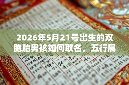 2026年5月21号出生的双胞胎男孩如何取名,五行属什么 2026年5月21号出生的双胞胎男孩如何取名,五行属什么