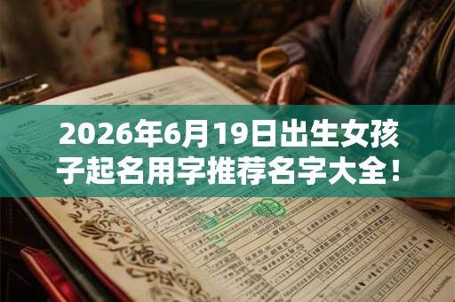 2026年6月19日出生女孩子起名用字推荐名字大全！