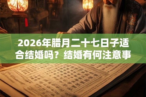 2026年腊月二十七日子适合结婚吗？结婚有何注意事项？