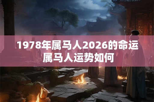 1978年属马人2026的命运 属马人运势如何 1978年属马人2026的命运 属马人运势如何