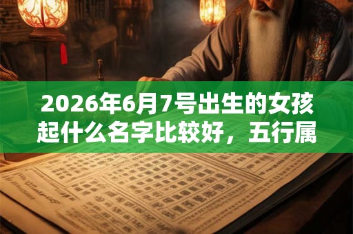2026年6月7号出生的女孩起什么名字比较好,五行属什么 2026年6月7号出生的女孩起什么名字比较好,五行属什么