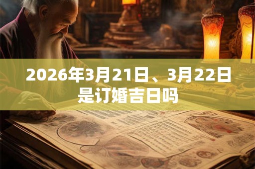2026年3月21日、3月22日是订婚吉日吗