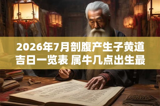 2026年7月剖腹产生子黄道吉日一览表 属牛几点出生最好