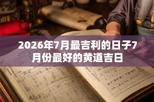 2026年7月最吉利的日子7月份最好的黄道吉日 2026年7月最吉利的日子7月份最好的黄道吉日