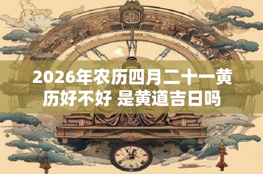 2026年农历四月二十一黄历好不好 是黄道吉日吗