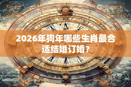 2026年狗年哪些生肖最合适结婚订婚？