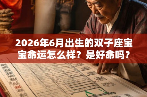 2026年6月出生的双子座宝宝命运怎么样?是好命吗? 2026年6月出生的双子座宝宝命运怎么样?是好命吗?