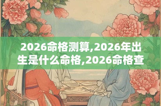 2026命格测算,2026年出生是什么命格,2026命格查询