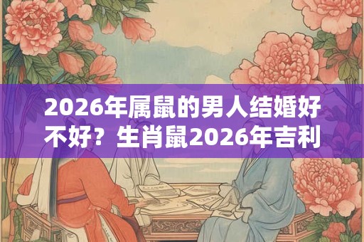 2026年属鼠的男人结婚好不好？生肖鼠2026年吉利的幸运数字