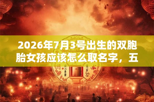 2026年7月3号出生的双胞胎女孩应该怎么取名字,五行属什么? 2026年7月3号出生的双胞胎女孩应该怎么取名字,五行属什么?