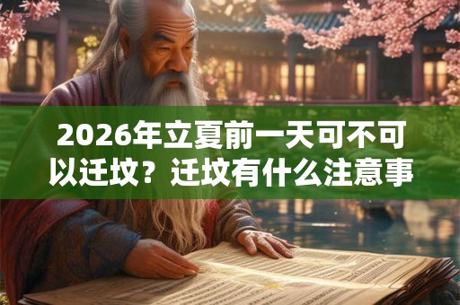 2026年立夏前一天可不可以迁坟？迁坟有什么注意事项？
