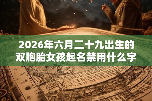 2026年六月二十九出生的双胞胎女孩起名禁用什么字,五行属什么 2026年六月二十九出生的双胞胎女孩起名禁用什么字,五行属什么