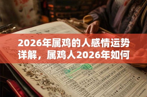 2026年属鸡的人感情运势详解，属鸡人2026年如何开运？