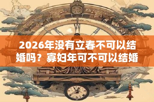 2026年没有立春不可以结婚吗？寡妇年可不可以结婚？