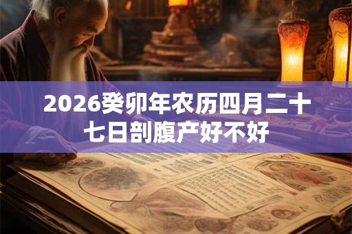 2026癸卯年农历四月二十七日剖腹产好不好
