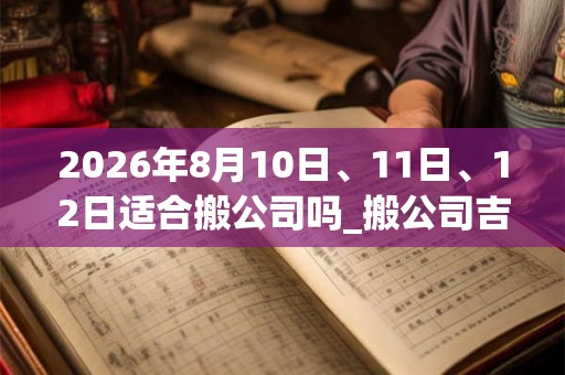 2026年8月10日、11日、12日适合搬公司吗_搬公司吉利吗