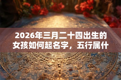 2026年三月二十四出生的女孩如何起名字，五行属什么
