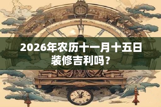 2026年农历十一月十五日装修吉利吗？
